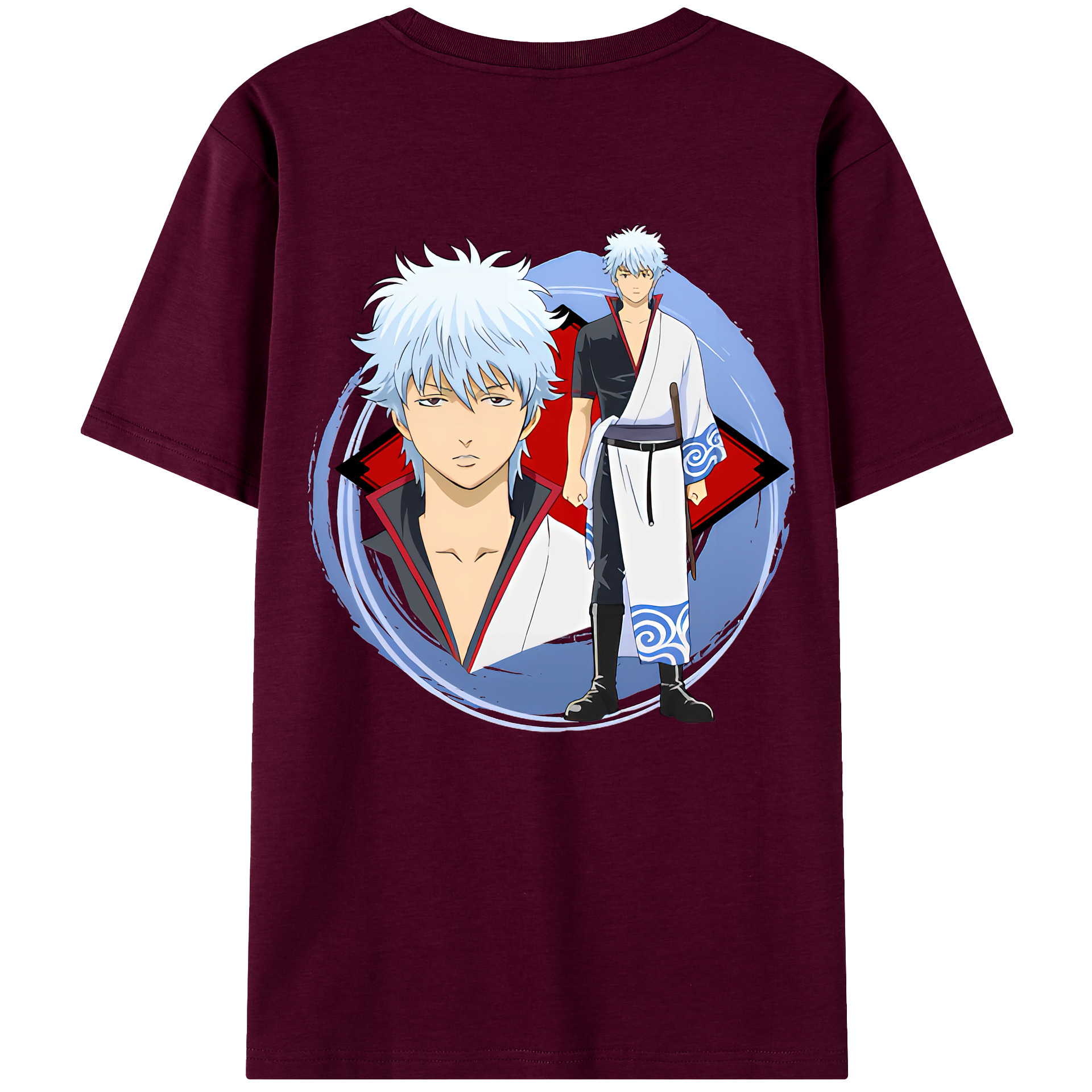 （画像用） ぎんたま 坂田銀時（さかたぎんとき） 神楽 志村新八（しむら しんぱち） GINTAMA Sakata Gintoki Kagura Shimura Shinpachi レディース半袖Tシャツ(バックプリント)